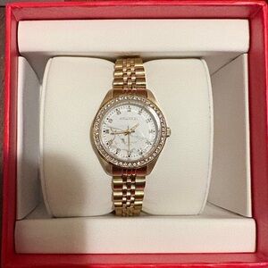 Armitron Gold-Tone Watch with Stone Dial